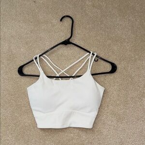 White Ribbed Women's Crop Top
